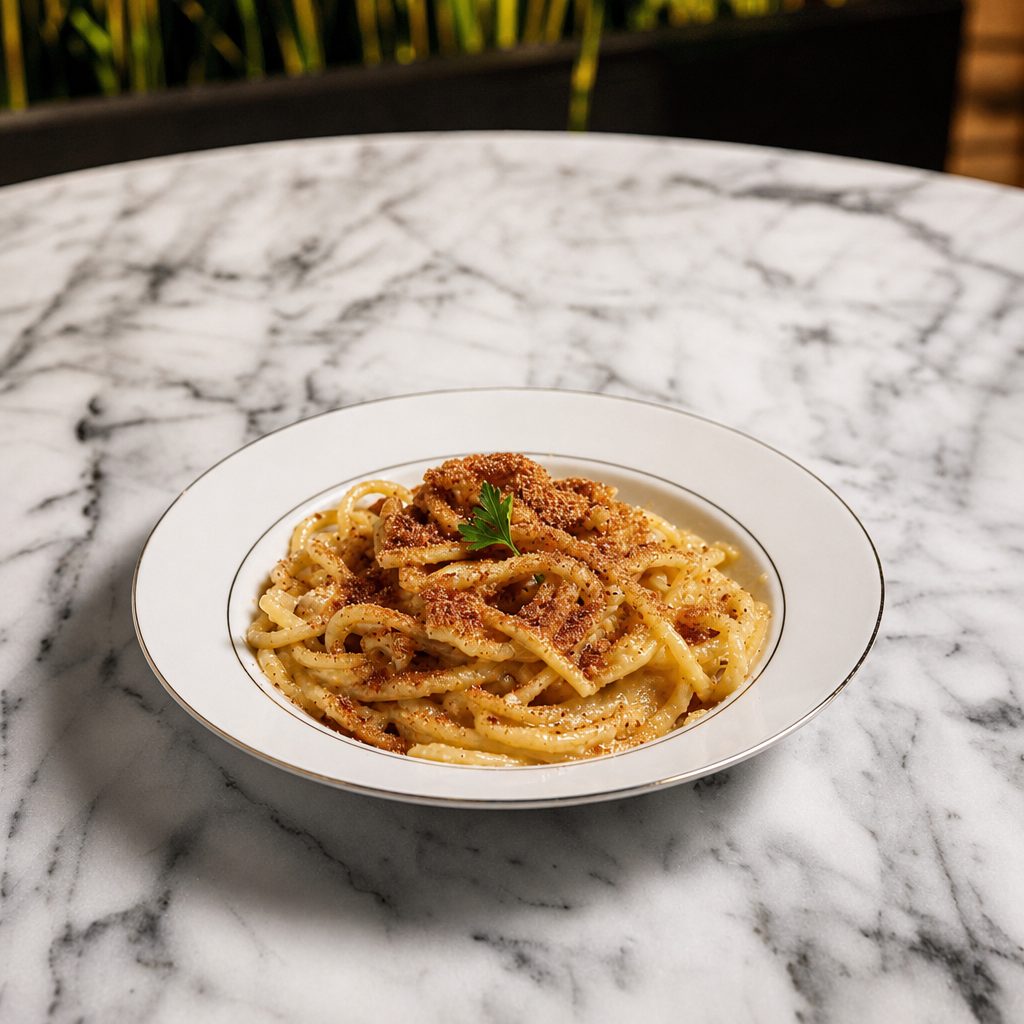 Bucatini Aglio E Olio.